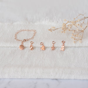 Teddy Bear Charm - Rose Gold