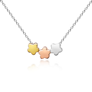 Three Floating Flowers necklace