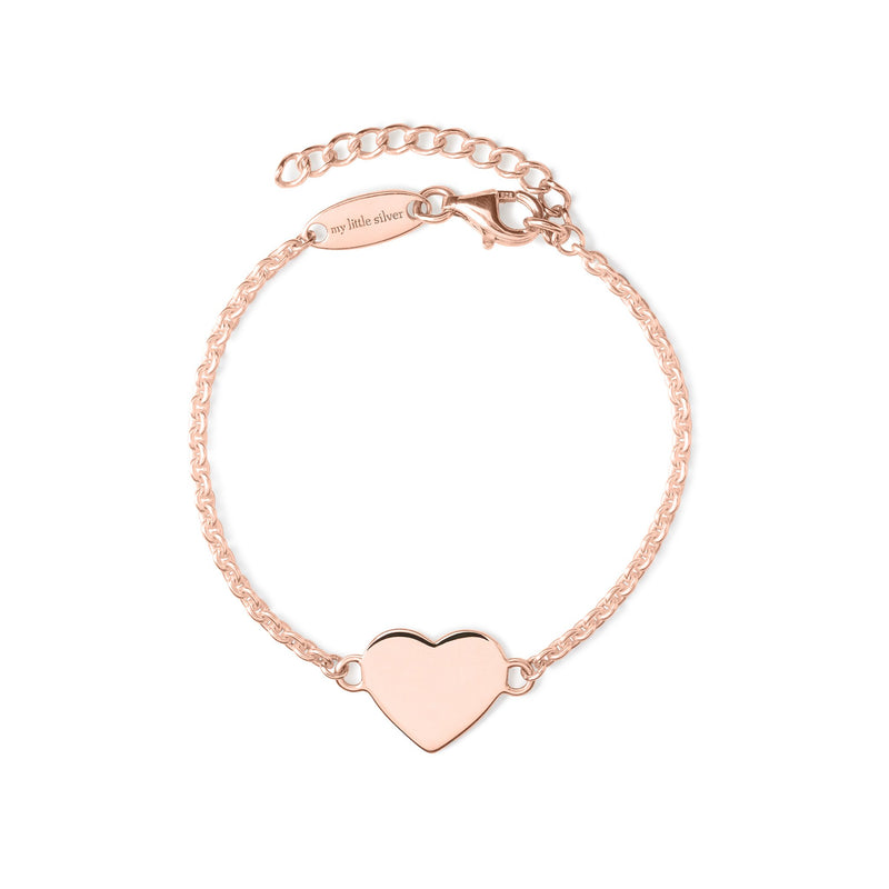 Children's ID Heart Bracelet - Rose Gold