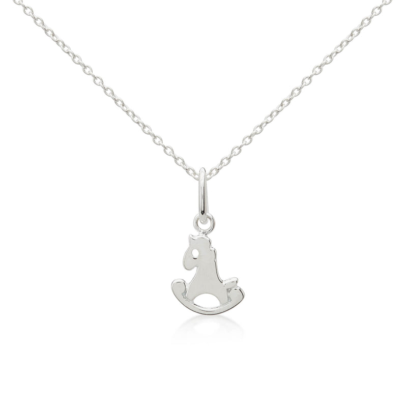 Toy Horse Necklace made in Sterling Silver on an Italian sourced necklace chain