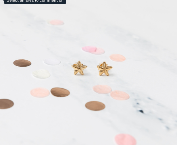 Twinkly Sea Star Earrings - Yellow Gold