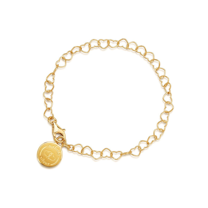 18 Karat Gold Children's Charm Bracelet 