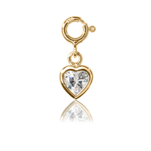 Children's Gold Heart Charm - Girl's Jewellery