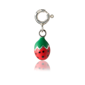 Girl's Strawberry Charm - Enamel children's charms