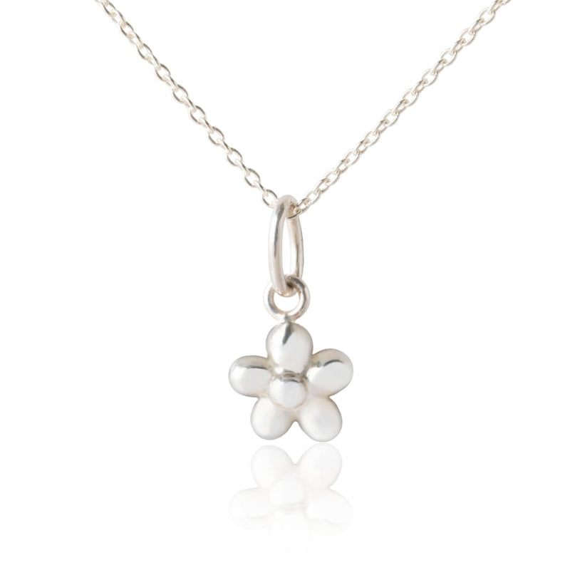 Children's Silver Flower Pendant & Necklace - Girl's Necklace