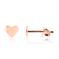 Teen heart earrings in Rose Gold - Children's earrings