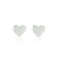 Children's Heart Earrings in sterling silver 