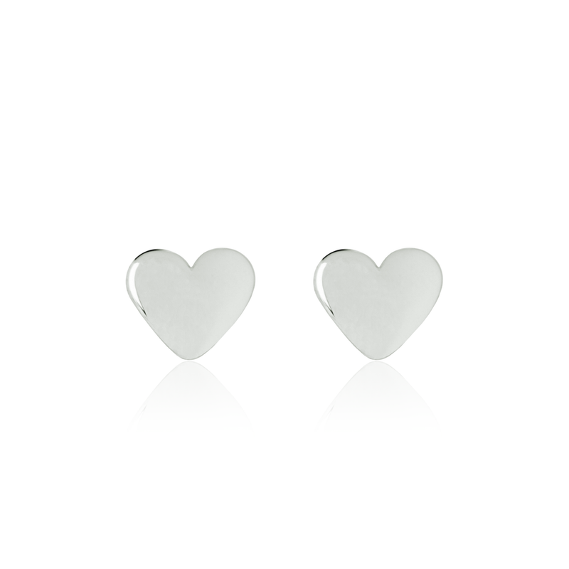 Children's Heart Earrings in sterling silver 