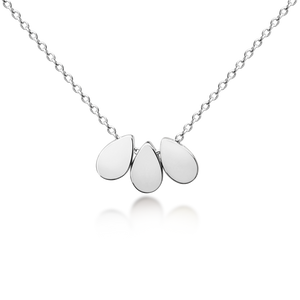 Three Floating Drops Necklace - Sterling Silver