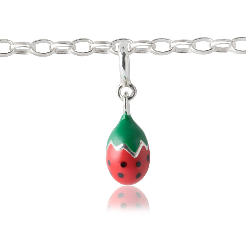 Girl's Strawberry Charm for charm bracelet